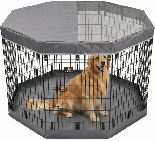 Vista 28 de PJYuCien Bolsa de Almacenamiento para Corralito de Perros, Adecuada para Corralito Plegable de Ejercicio para Mascotas de 61x61 cm, Valla
