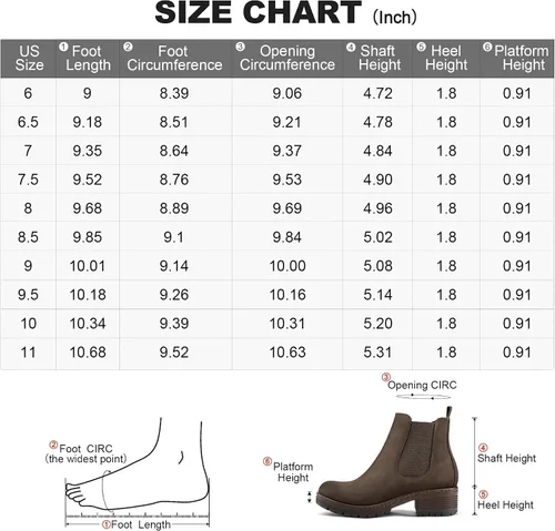 Vista 6 de mysoft Chelsea - Botines para mujer, con cremallera lateral, tacón bajo, con suela de lengüeta, botas cortas