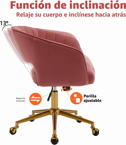 Vista 5 de Silla de escritorio moderna para oficina en casa, 1 unidad, silla giratoria