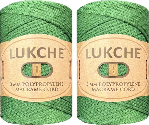 Vista 16 de Cuerda de macramé premium de poliéster de 3 mm (134.44 metros), (250 g) 100% cuerda de macramé de polipropileno, hilo de crochet de macramé colorido