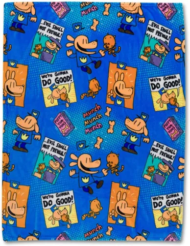 Vista 4 de Franco Dog Man Supa Book - Ropa de cama para niños, manta de felpa súper suave y acogedora, 40 x 50 pulgadas, (producto oficial)