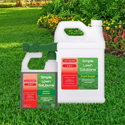 Vista 2 de Potenciador de crecimiento (32 onzas con pulverizador) y refuerzo de crecimiento (1 galón de repuesto) - Fertilizante líquido Simple Lawn Solutions
