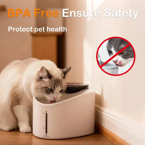 Vista 2 de Fuente de agua inalámbrica para gatos con monitoreo inteligente de aplicaciones, sin BPA, garantiza la seguridad, fuente de agua para mascotas de 84
