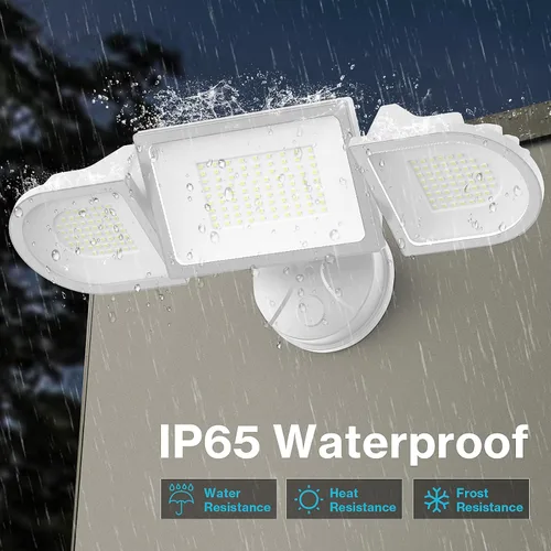 Vista 5 de Olafus Luces de inundación de 130 W para exteriores, luz de inundación LED súper brillante de 13000 lúmenes, lámpara de inundación IP65 impermeable