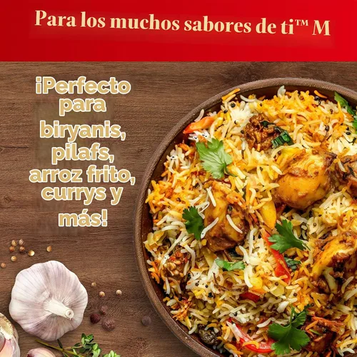 Vista 5 de Royal Auténtico arroz basmati blanco de grano largo - (paquete de 2) 5 Perfecto para biryanis, pilafs y curries - Cocina en microondas o en la estufa