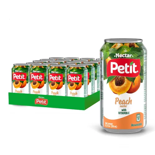 Vista 6 de Petit Néctar de manzana, latas de 330 ml (paquete de 24) – Bebida refrescante de jugo de fruta