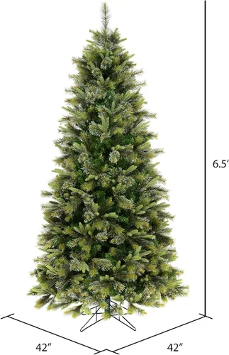 Vista 4 de Vickerman árbol de navidad artificial fino de cachemira, de 65 pies Verde