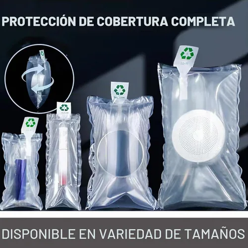 Vista 8 de Miupoo Bolsas de aire de embalaje, bolsa protectora de embalaje de aire inflable de plástico transparente con cojín de bomba gratis, bolsa