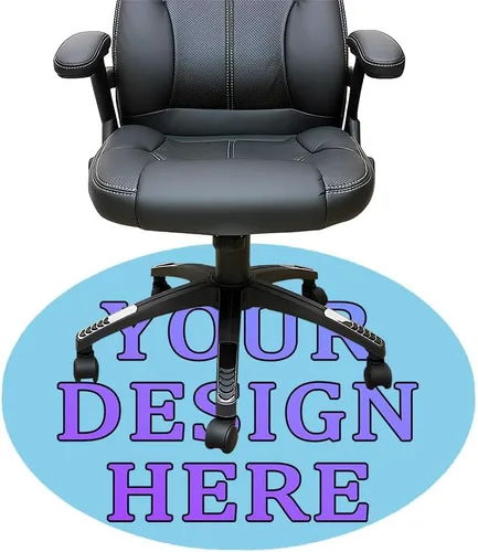 Vista 63 de Tapete redondo personalizado para silla de escritorio de oficina, diseño de tu propio logotipo de foto, texto, alfombrillas circulares