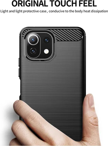 Vista 5 de Asuwish Funda compatible con Xiaomi Mi 11 Lite 4G/5G y protector de pantalla de vidrio templado, accesorios de celda, cubierta protectora de cuerpo