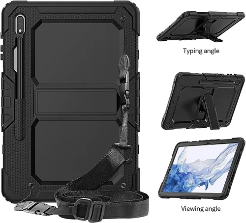 Vista 5 de SaharaCase Defense Series - Funda para Samsung Galaxy Tab S8 (2022) [parachoques a prueba de golpes] Protección de pantalla completa resistente