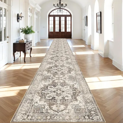 Vista 62 de YOUFORTONG Alfombra Lavable de 2 x 3 Pulgadas para Entrada: Alfombra Antideslizante Vintage para Interiores con Respaldo de Goma para Sala de Estar