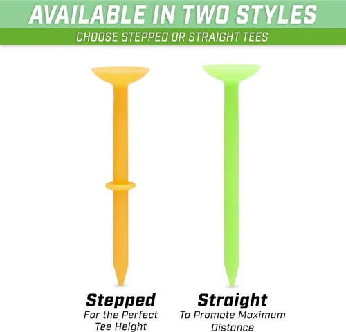 Vista 4 de GoSports 3.25” Widemouth Tees Plastic Golf Tees, 60 Tee Player’s Pack - Max Distance and Easier Teeing