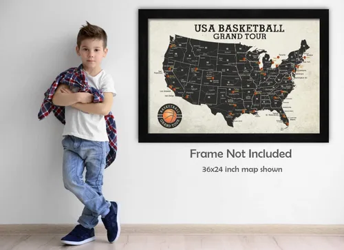 Vista 7 de Póster del mapa del estadio de baloncesto (24x16)