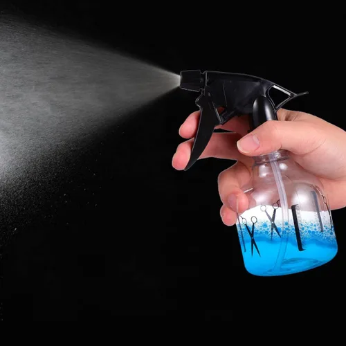Vista 2 de minkissy Botella de spray continuo Botellas de spray para el cabello Botella de spray de agua para el cabello, botella de spray de peluquería