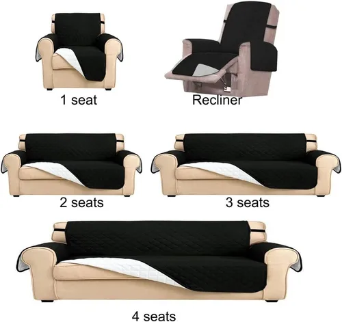 Vista 2 de Fundas de asiento de sofá de 1, 2, 3, 4 plazas, funda impermeable para silla reclinable, funda de cojín antideslizante para sofá, funda protectora