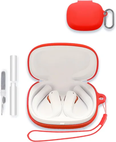Vista 8 de Funda para JBL Endurance Peak 3, auriculares inalámbricos verdaderos, silicona suave, portátil, resistente a los arañazos, a prueba de golpes