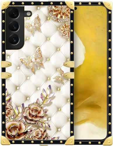 Vista 22 de Funda compatible con Samsung Galaxy S10 4G, TPU suave de lujo y parte trasera de policarbonato duro para niñas y mujeres, funda protectora a prueba