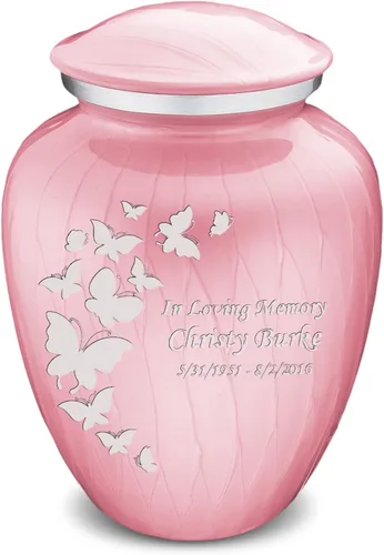 Vista 23 de Geturns Embrace Urnas de Cremación de Mariposa Personalizadas para Adultos para Cenizas Humanas I Urna Funeraria Grande Negra para Mujeres y Hombres