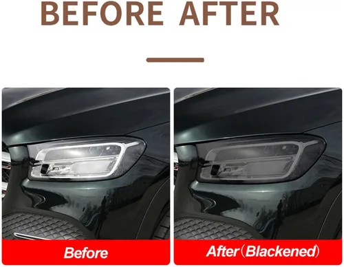 Vista 7 de JCAKES Adhesivo transparente de TPU para faros delanteros de automóvil, película protectora negra, para Mercedes Benz GLS Clase X167 2020-actual