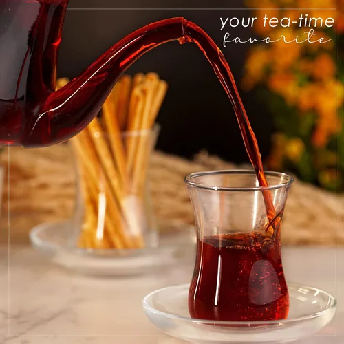 Vista 9 de Juego de vasos de té turcos y platillos (12 piezas), tazas de té árabe persa (4 oz/4.1 fl oz)
