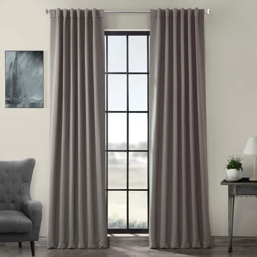 Vista 35 de HPD Half Price Drapes BOCH-171113-84, cortinas sólidas para oscurecer habitación (1 panel), 50 x 84 pulgadas, color beige alabastro