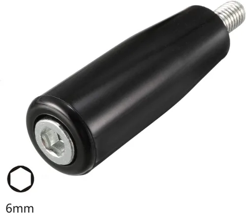 Vista 3 de TA-VIGOR Mango giratorio macho M8 x 2.480 in, rosca tornillo perilla con mango giratorio de baquelita de plástico para accesorios de torno eléctrico