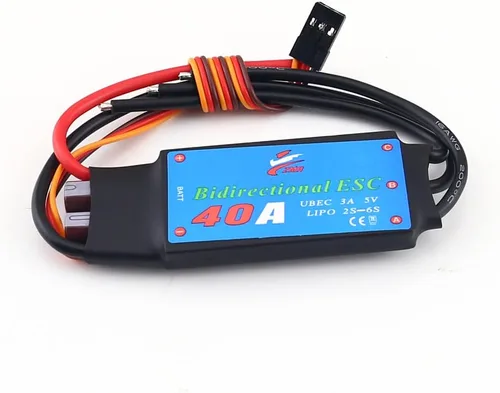 Vista 8 de ZMR 40A bidireccional sin escobillas 2-6S UBEC 3A 5V ESC para coche de control remoto hélice submarina neumática