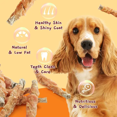 Vista 5 de Jungle Calling Golosinas para perros, golosinas masticables para perros con alto contenido de proteínas, dientes y pelaje saludables, palitos