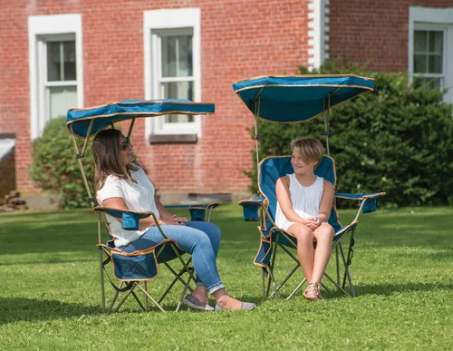 Vista 5 de Quik Shade Max Shade - Silla plegable alta y ancha para campamento con protección solar UV