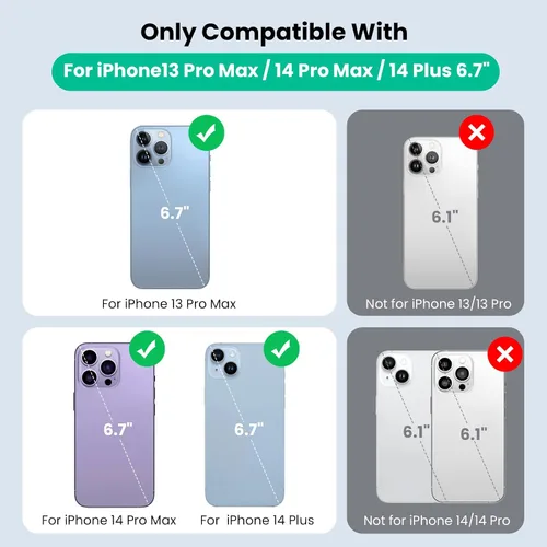 Vista 2 de Funda de batería para iPhone 14 Pro Max, 14 Plus y 13 Pro Max, funda de carga inteligente recargable real de 8600 mAh, batería protectora portátil