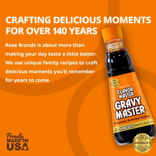 Vista 6 de Gravy Master: salsa para asar, condimentar y dorar, lista para usar, 1 botella (5 onzas líquidas), vegetariana, sin gluten, Kosher, Pareve