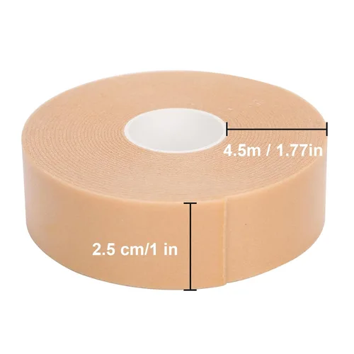 Vista 3 de Moleskin de 1 pulgada x 14.8 pies para pies, adhesivo para el cuidado de los pies, rollo de cinta Moleskin para pies, adhesivo antideslizante