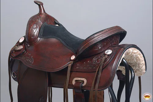 Vista 6 de HILASON Western Horse Saddle American Leather Treeless Trail Placer