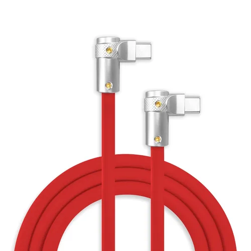 Vista 21 de chubbycable FlexElbow - Cable de carga rápida de 90 grados y 240 W, cable USB C en ángulo recto, cable de carga de silicona compatible con iPhone