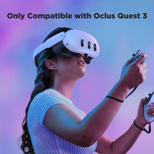 Vista 7 de YOGES Head Strap Compatible with Meta Quest 3, Comfortable Elite Headstrap Compatible for Oculus Quest 3 Accessories Adjustable Lightweight VR