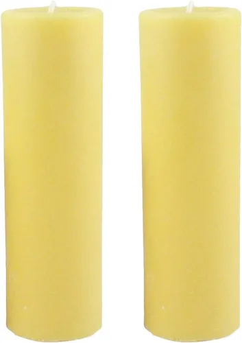 Vista 11 de Candlestock Vela de pilar redonda sin goteo de cera de abeja natural hecha a mano, 3 x 6 pulgadas