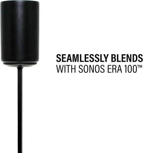 Vista 3 de Sanus WSSE1A2-B2 - Soportes para altavoces de altura ajustable para Sonos Era 100™ (par)
