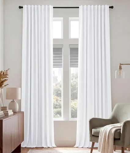 Vista 89 de PONY DANCE Cortinas cortas con aislamiento térmico para ventana pequeña, para guardería, baño, cocina, lavandería, caravana, sótano, 29 pulgadas