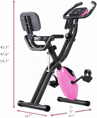 Vista 7 de Merax Bicicleta de entrenamiento para el hogar: bicicleta estática reclinada 2 en 1 y posiciones verticales de bicicleta de ciclismo