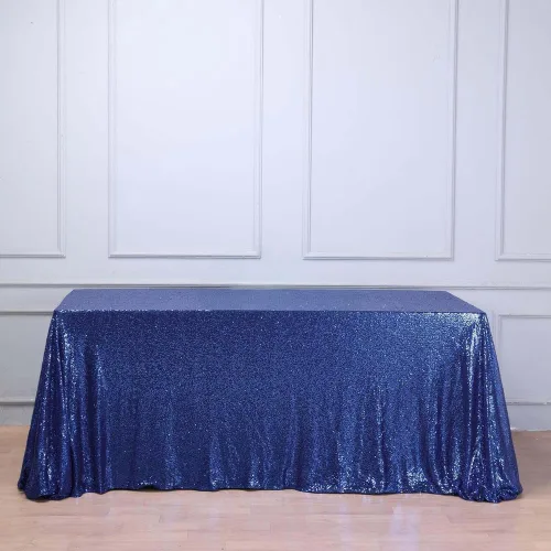 Vista 7 de Tableclothsfactory Luxury Collection Duchess - Mantel rectangular de lentejuelas, 60 x 126 pulgadas, color plateado
