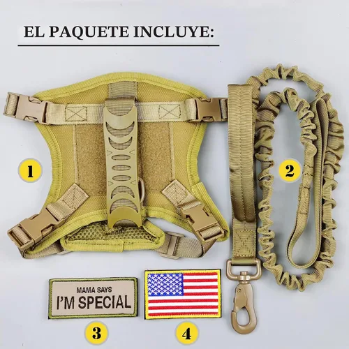 Vista 5 de Arnés táctico para gatos y correa para caminar a prueba de escape, ajustable militar K9 chaleco para mascotas, arnés de fácil control para gatos