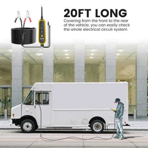 Vista 8 de GODIAG Kit de sonda de circuito de potencia, probador de sonda 6V-24V luz de prueba de CC Buscador de cortocircuitos automotrices 12V Kit