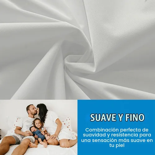 Vista 2 de Paquete de 2 protectores de colchón tamaño individual 100% impermeables, funda de colchón ajustada, transpirable, silenciosa y lavable a máquina