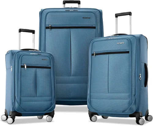 Vista 31 de Samsonite Element 3-PC Soft Side 21/25/29 (De Mano, Mediano, Grande a Cuadros), Ligero Expandible Equipaje Set 2 Bolsillos Delanteros y Laterales