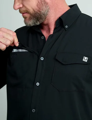 Vista 3 de HUK Tide Point - Camisa de manga corta con botones para hombre