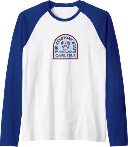 Vista 9 de Carlisle Pennsylvania Keystone State - Camiseta de béisbol raglán, Negro