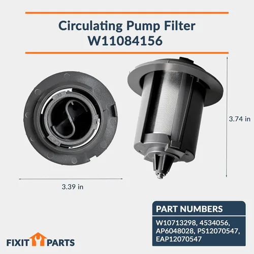 Vista 5 de Proveedor con sede en Estados Unidos - Filtro de bomba de circulación W11084156 reemplaza a W10713298 compatible con lavavajillas Whirlpool