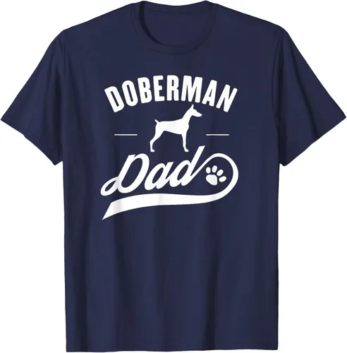 Vista 71 de Doberman Dad - Camiseta para amante del dueño del perro, Negro, S