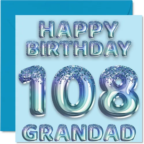 Vista 77 de Stuff4 Tarjeta de primer cumpleaños para niños, globo de fiesta con purpurina azul, tarjetas de feliz cumpleaños para niño de 1 año, nieto, hijo, 57